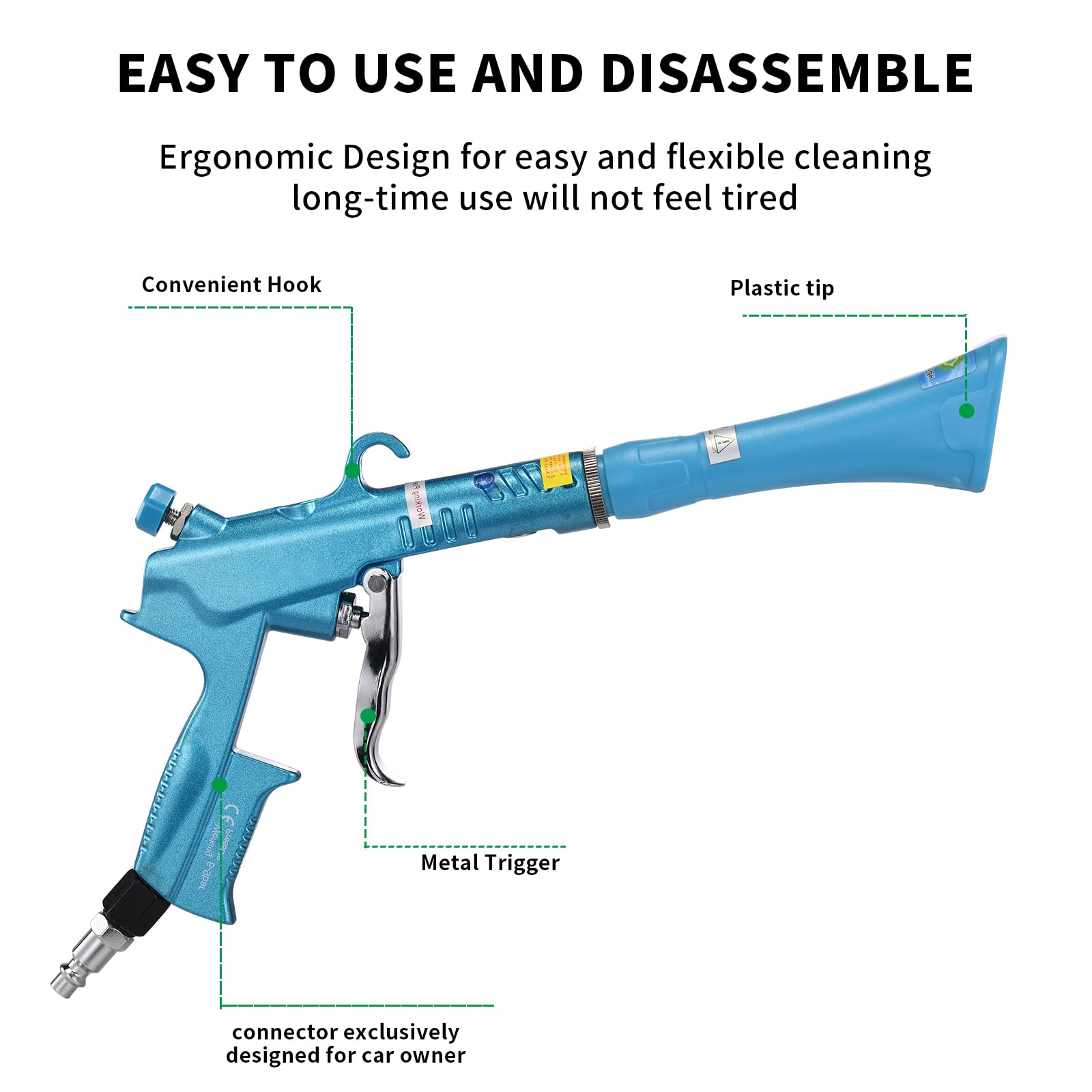 Tornado Cleaning Gun — Air Compressor Detailer with Brush