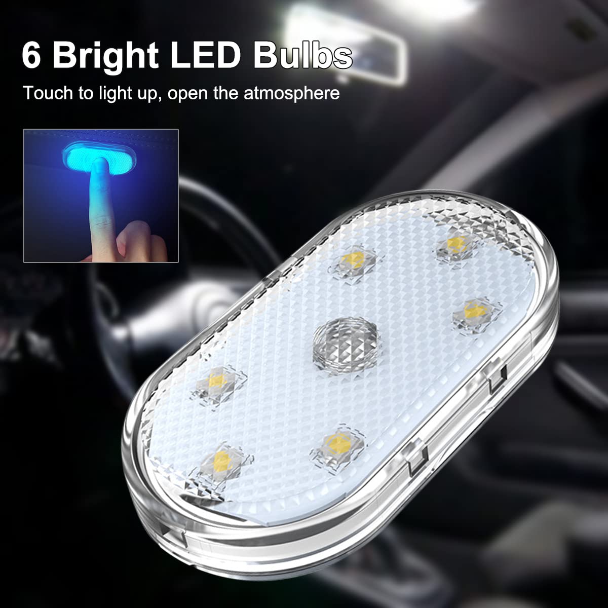 Wireless LED Puck Lights — 7-Color Magnetic Interior Kit (4-Pack)