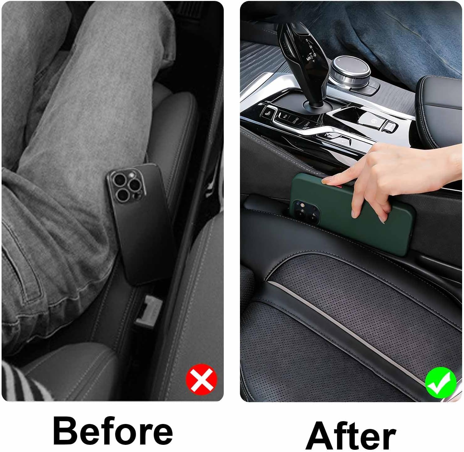 Car Seat Gap Filler — Universal Leak-Proof (2-Pack)