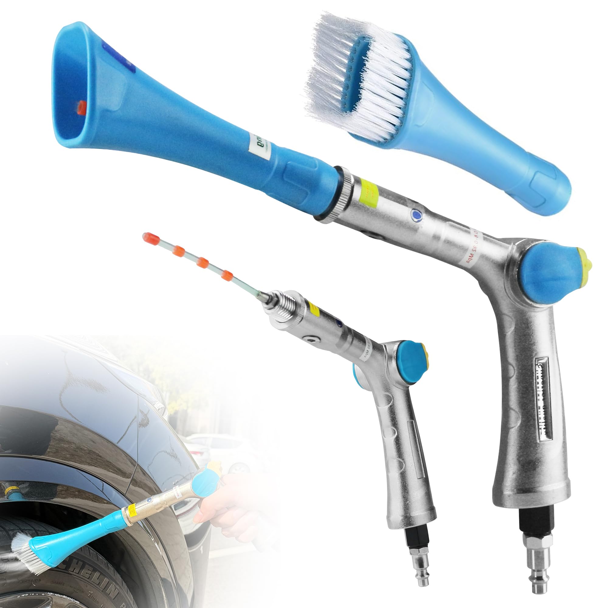 Tornado Cleaning Gun — Air Compressor Detailer with Brush