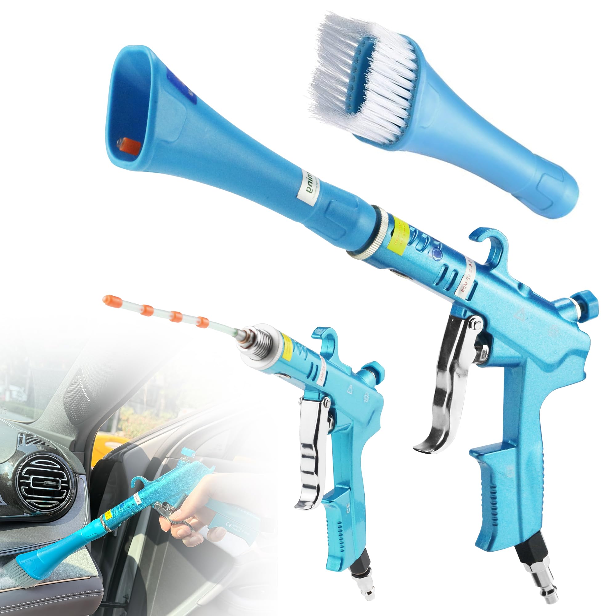 Tornado Cleaning Gun — Air Compressor Detailer with Brush