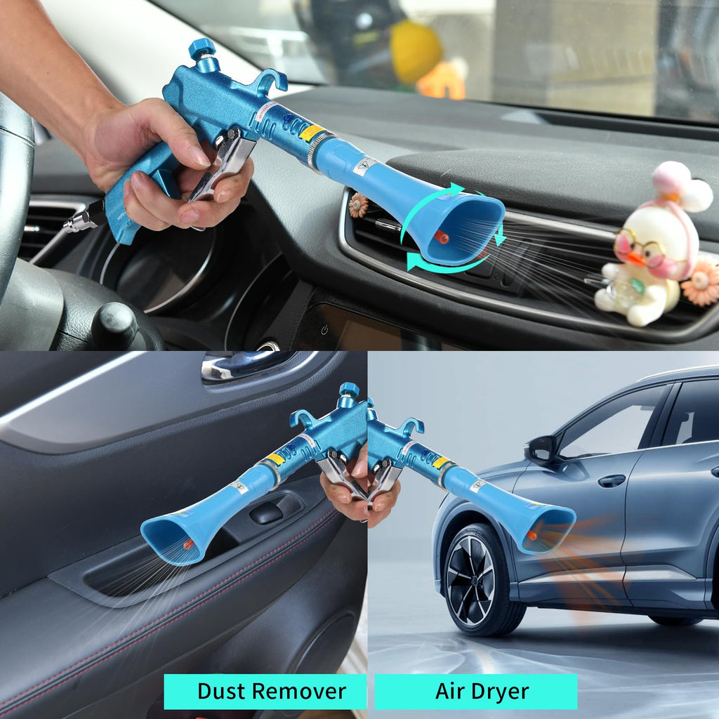 Tornado Cleaning Gun — Air Compressor Detailer with Brush