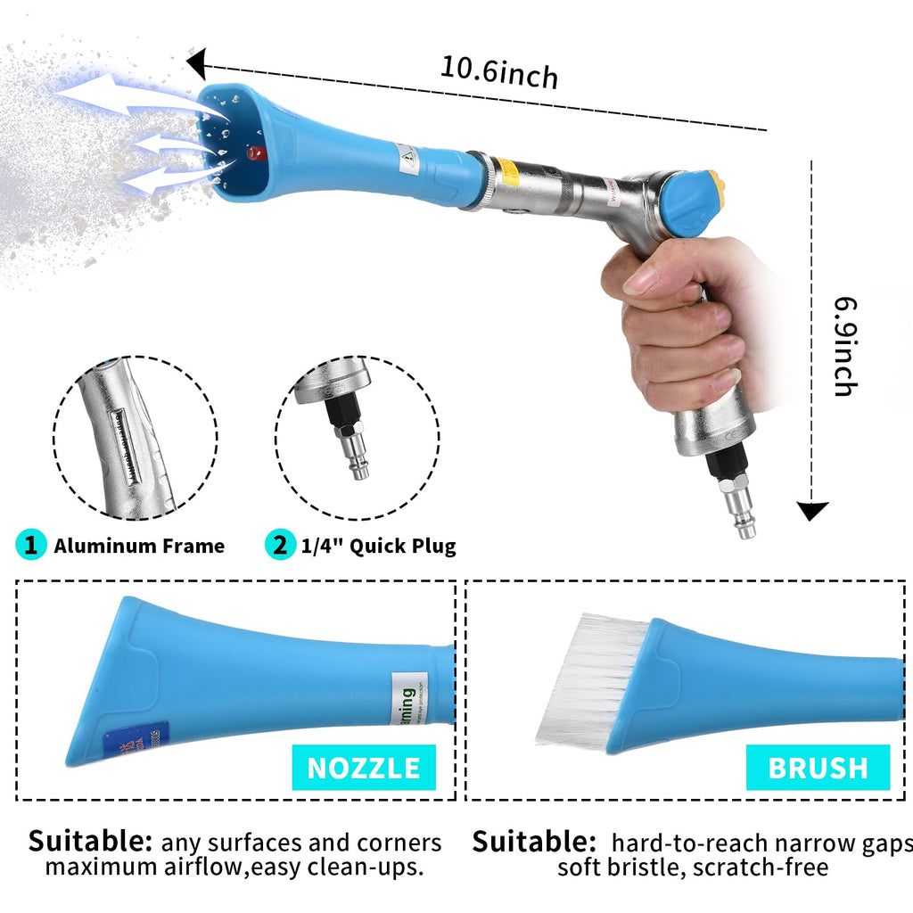 Tornado Cleaning Gun — Air Compressor Detailer with Brush