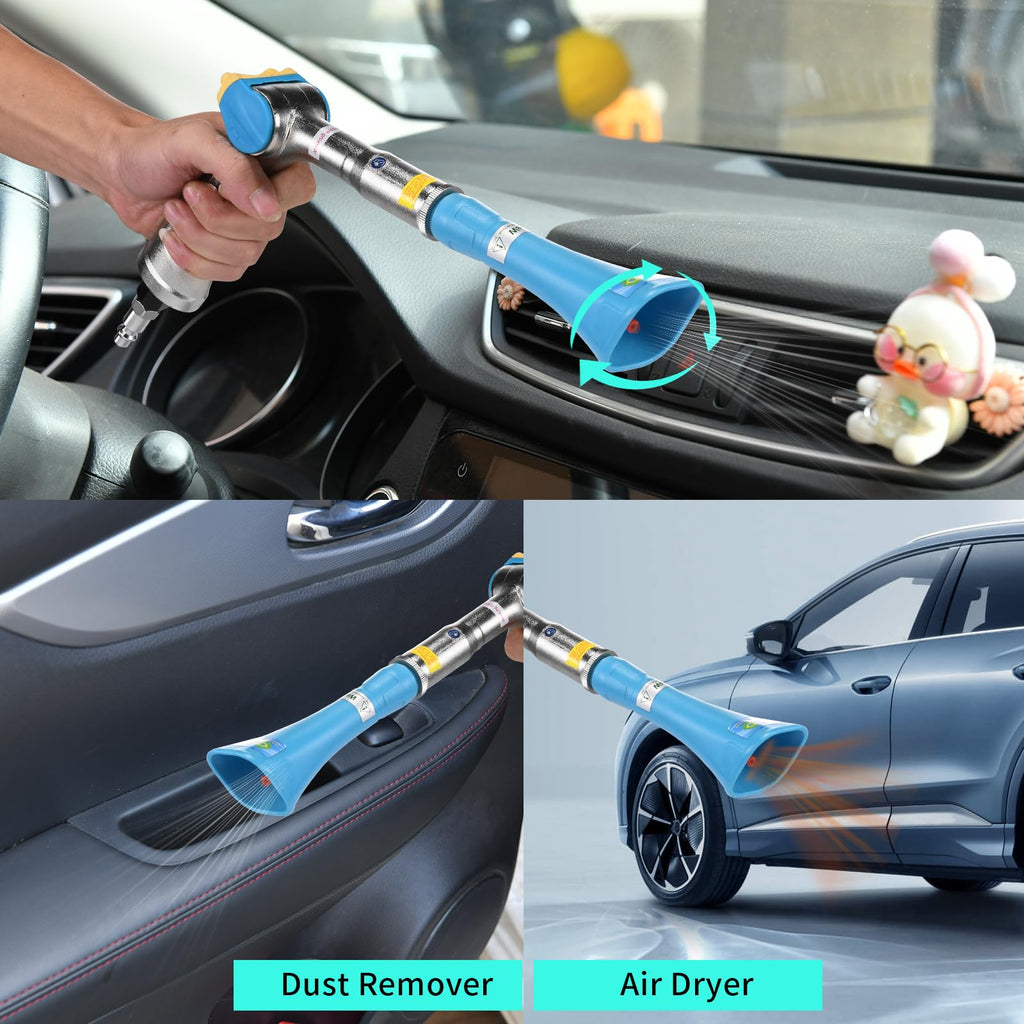 Tornado Cleaning Gun — Air Compressor Detailer with Brush