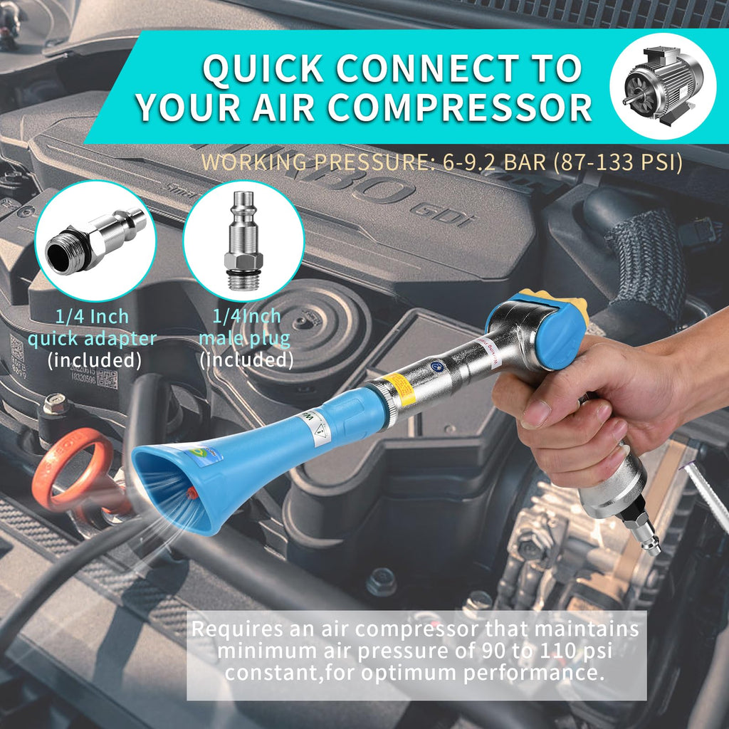 Tornado Cleaning Gun — Air Compressor Detailer with Brush
