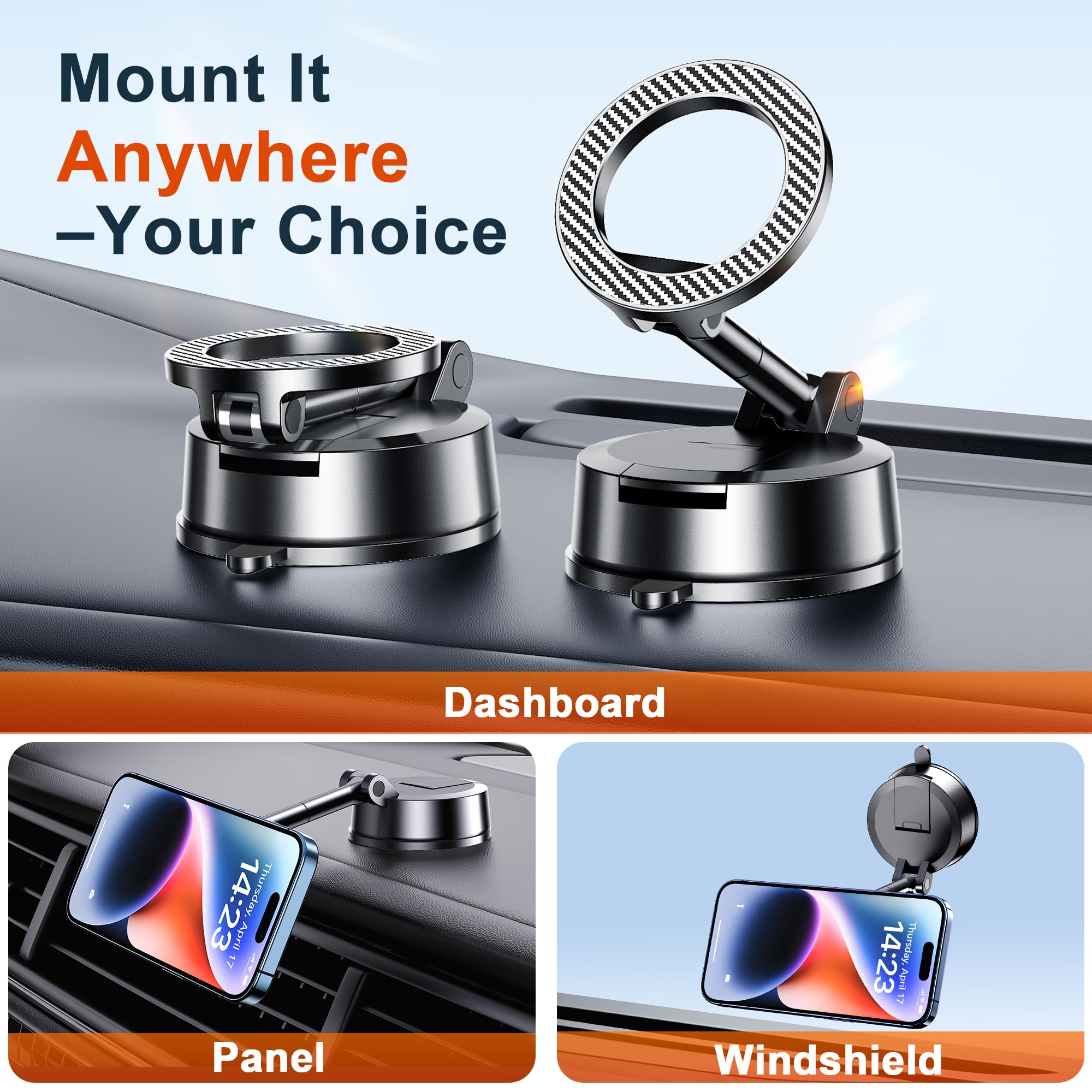 Dashboard & Vent Car Phone Mount — Universal Hands-Free Holder