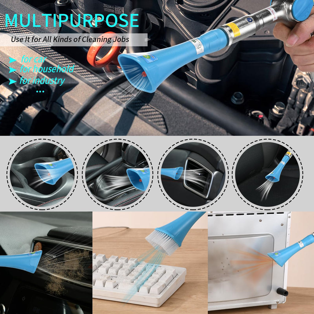 Tornado Cleaning Gun — Air Compressor Detailer with Brush