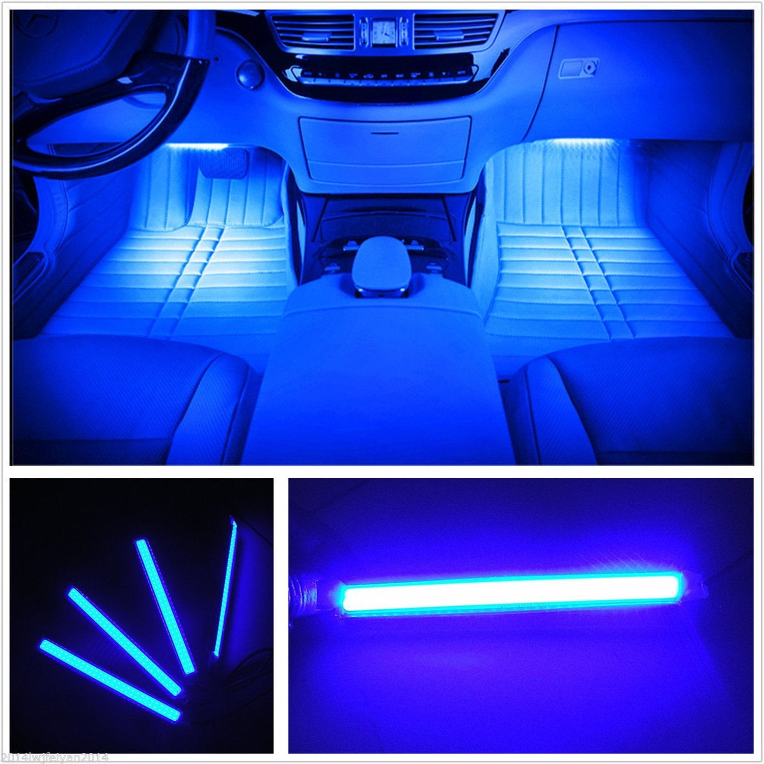 Premium Car Interior LED Strips — RGB App + Music Sync (Multi-Variant)