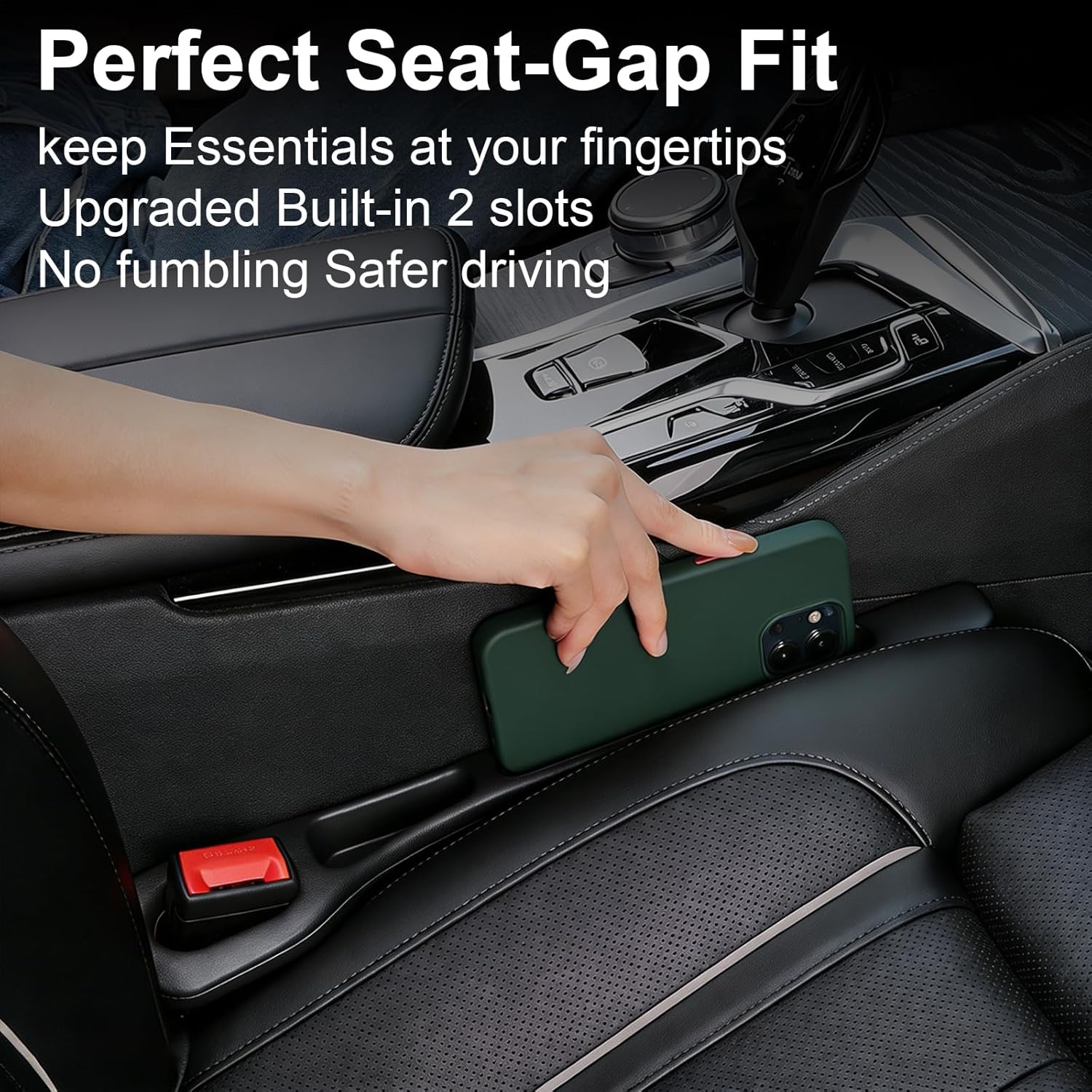 Car Seat Gap Filler — Universal Leak-Proof (2-Pack)
