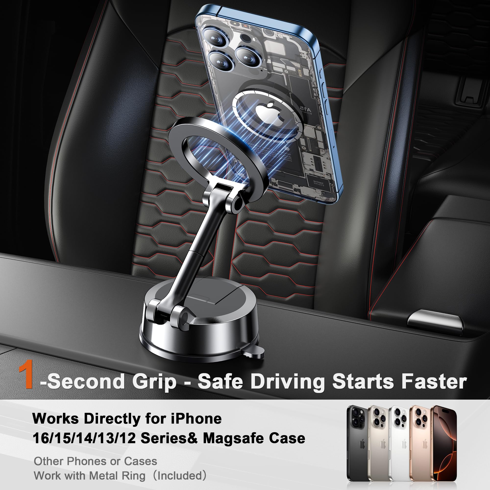 Dashboard & Vent Car Phone Mount — Universal Hands-Free Holder